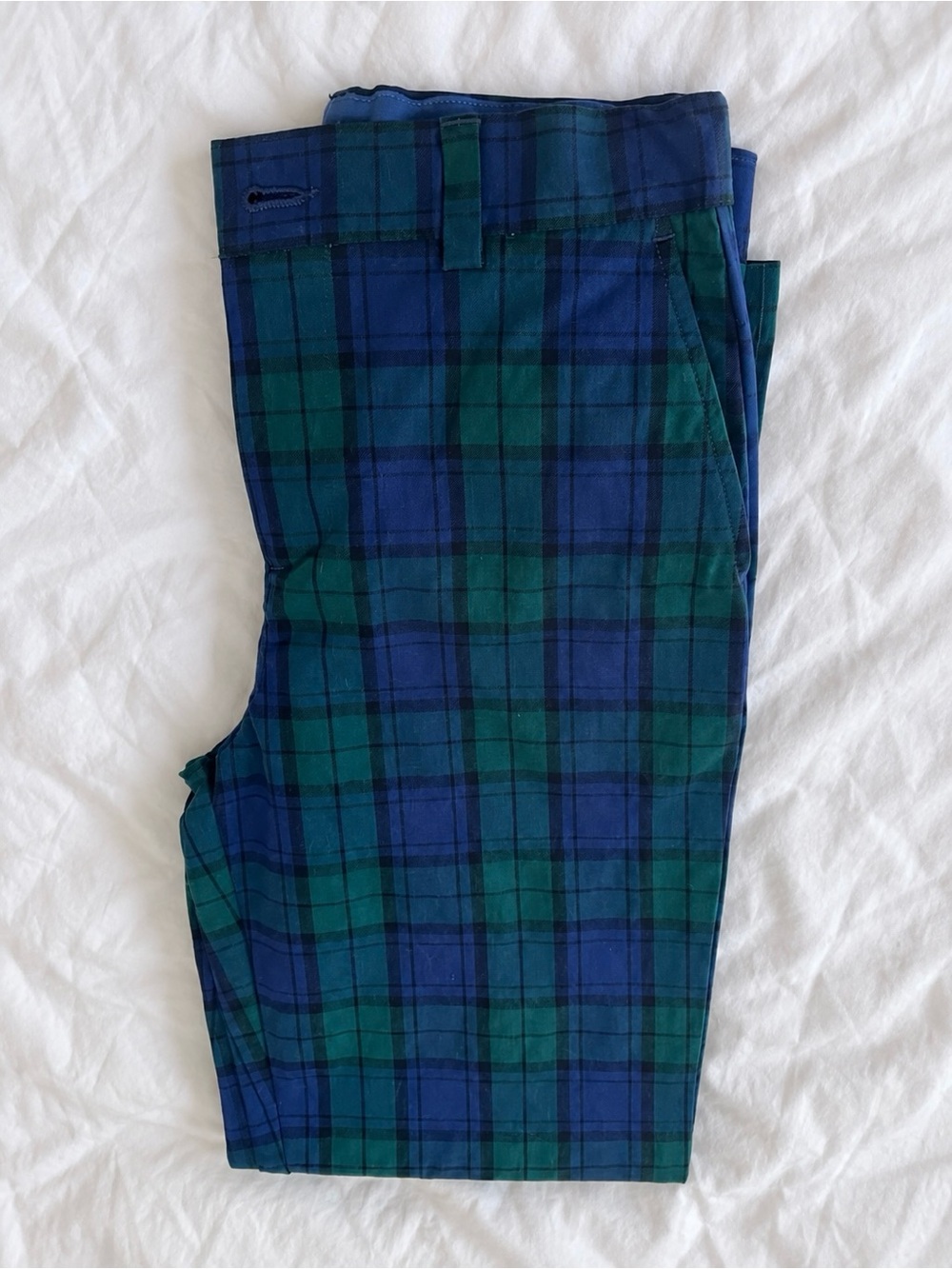 Vineyard Vines Blue & Green Plaid Kids Dress Pants
